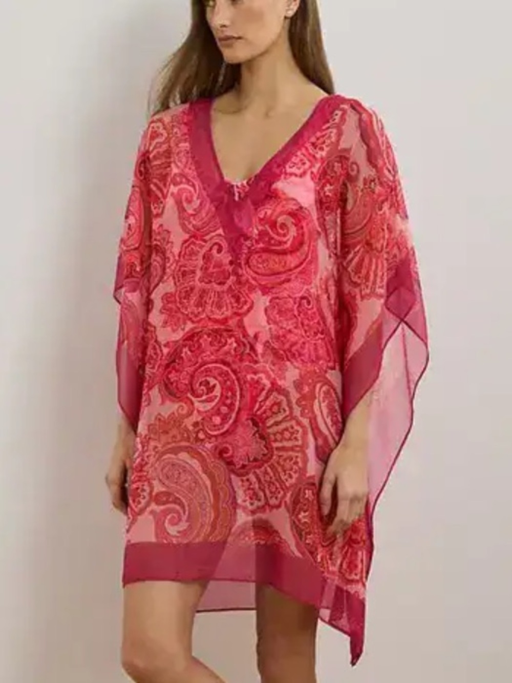 Lauren Ralph Lauren Pink and Coral Swim Cover Up.
